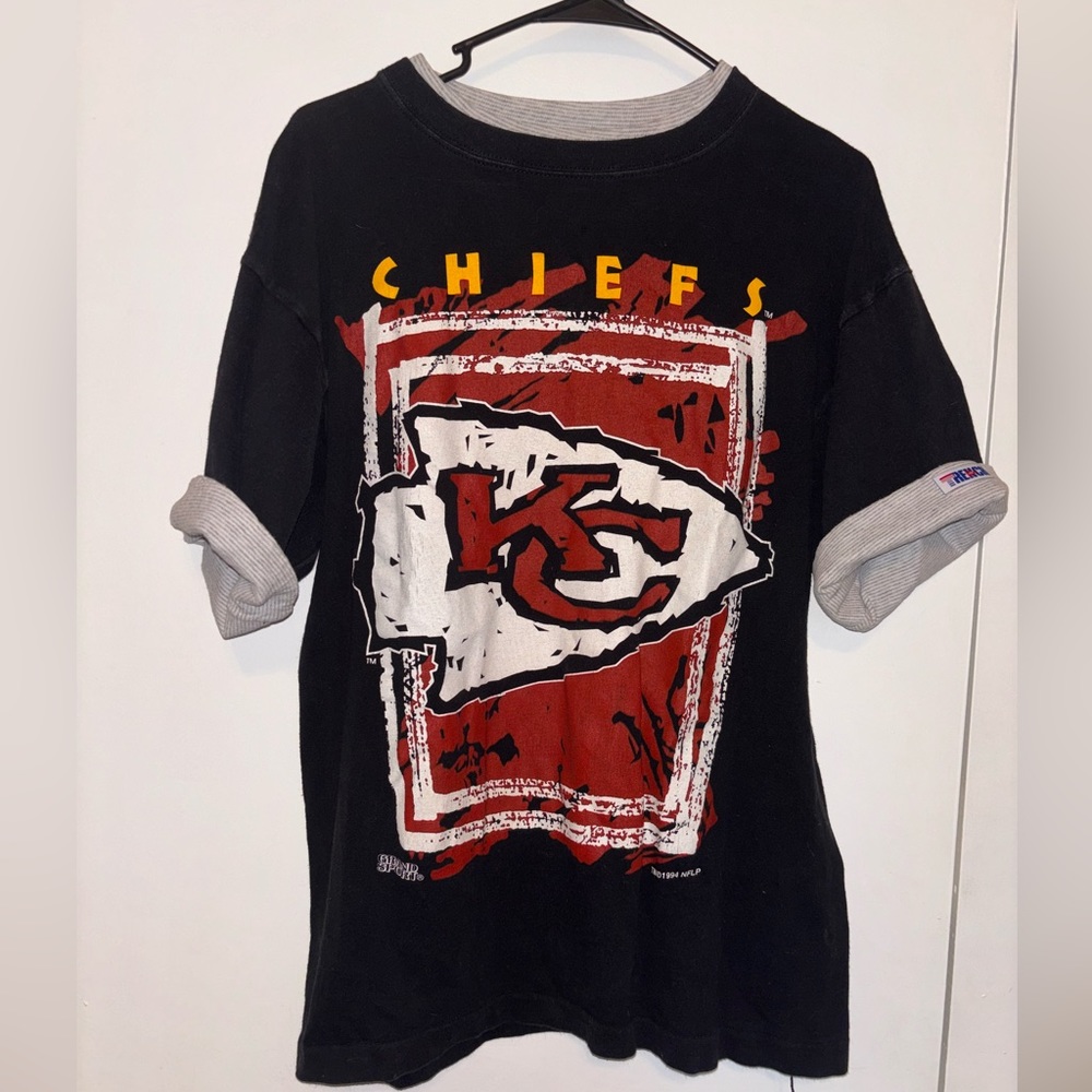Kansas City Chiefs Vintage T-Shirt Medium Double Layered
